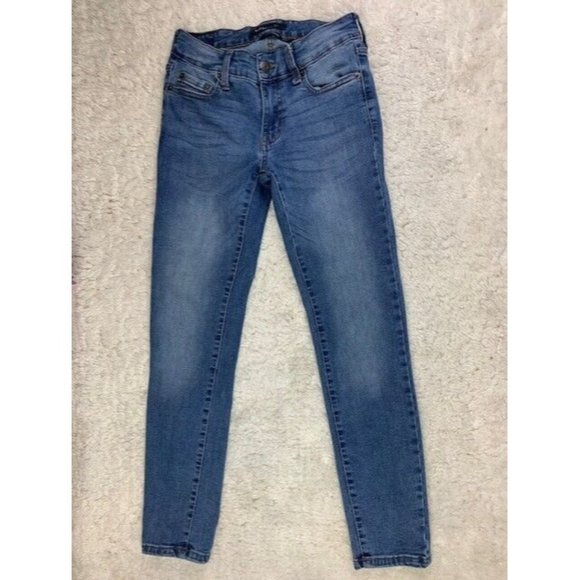 Aeropostale Size 2 Short Womens Jeans Low Rise Jegging Stretch Med Wash - Picture 1 of 5